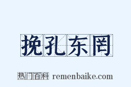 挽孔东罔是什么意思的图片